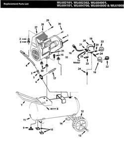 Part Location Diagram of 11FC2E-CO Campbell Hausfeld Pressure Switch, 95/125 Psi, 4 Port, 90 Unloader, On/Off Lever